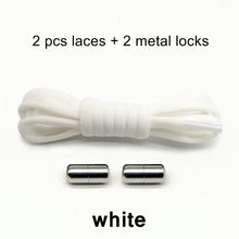 Load image into Gallery viewer, Elastic No Tie Shoelaces Semicircle Shoe Laces For Kids and Adult Sneakers Shoelace Quick Lazy Metal Lock Laces Shoe Strings